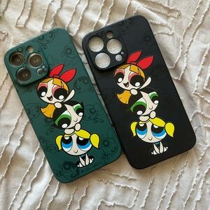 Powerpuff Girls Phone Case Set - Black & Green